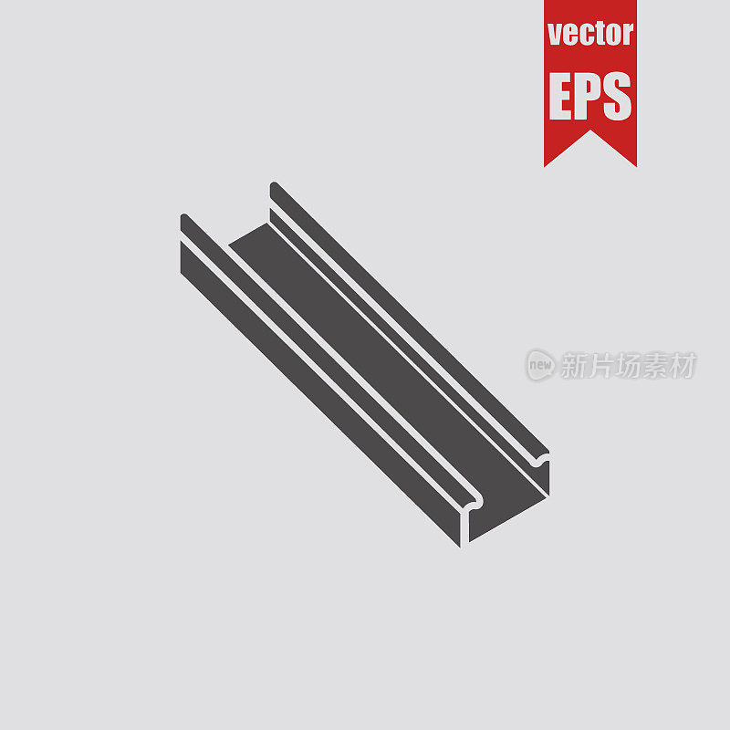 Steel profile icon.Steel Profile for plasterboard.Vector illustration.